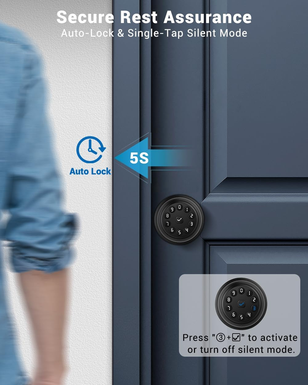 Keyless Entry Smart Door Knob Lock with Auto Lock Feature
