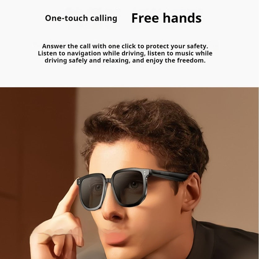 AI Smart Glasses with Bluetooth Call & Music | Wireless Audio Sunglasses