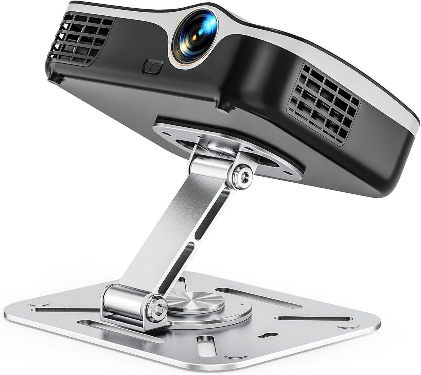 Foldable and Adjustable 3-in-1 Projector Stand for Desk, Wall, and Ceiling Mounting