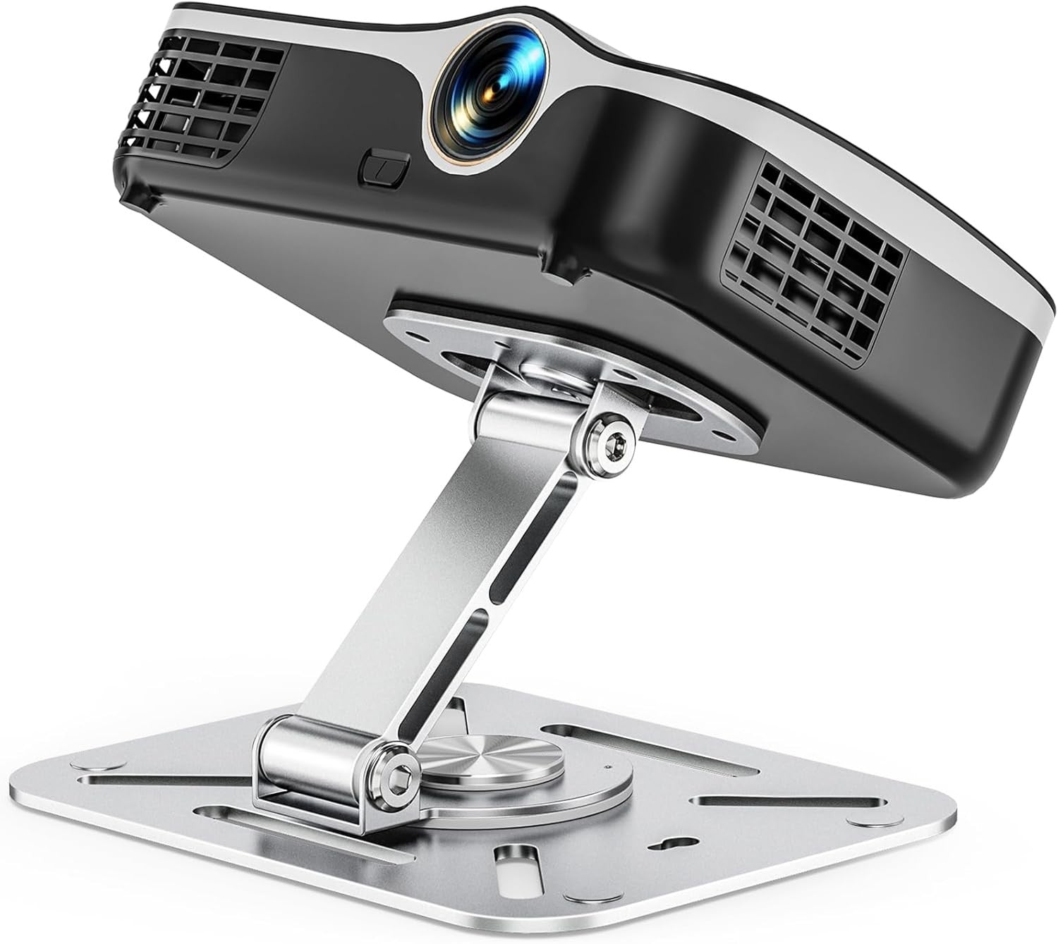 Foldable and Adjustable 3-in-1 Projector Stand for Desk, Wall, and Ceiling Mounting